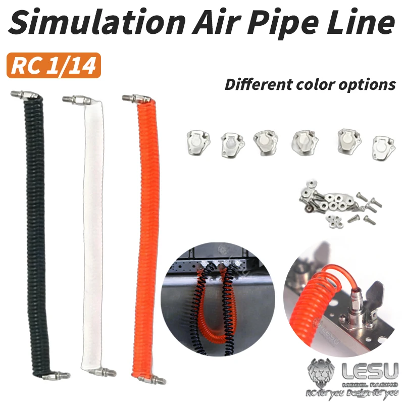 อุปกรณ์ตกแต่งแบบจำลองท่ออากาศสำหรับรถบรรทุก Tamiya RC ขนาด 1/14 อะไหล่ตกแต่งสำหรับการดัดแปลงรถดัมพ์