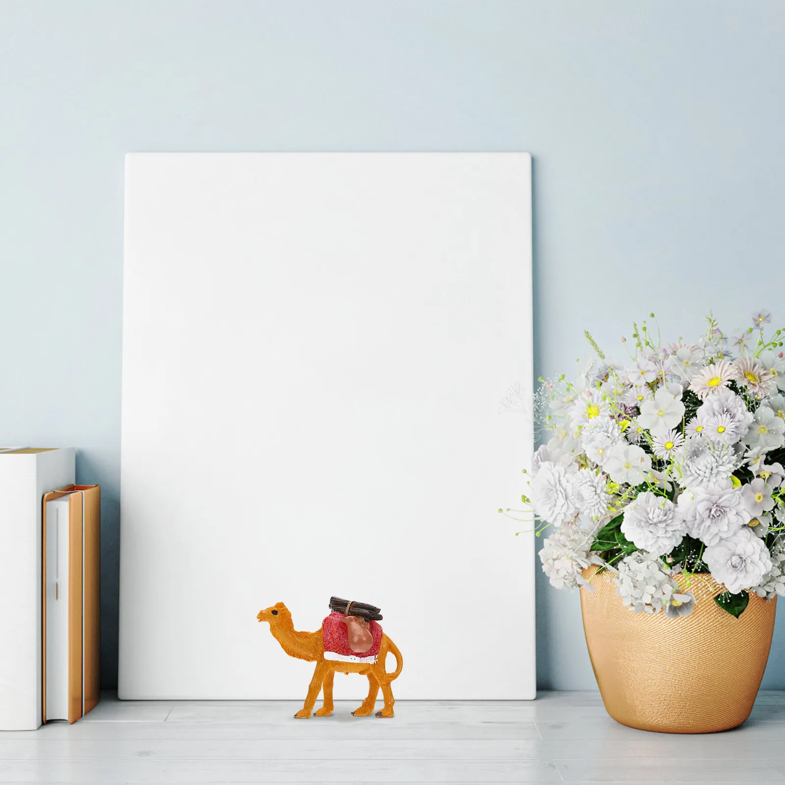 Realistic Mini Camel Statue for Home, Desk, Garden, Flower Pot, Cake Decoration – Desert-Themed Sculpture