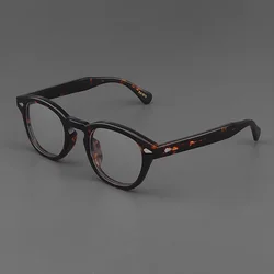Johnny Depp Eyeglasses Man Lemtosh Optical Glasses Frames Women Luxury Brand Vintage Acetate Round Myopic Eyewear Frame