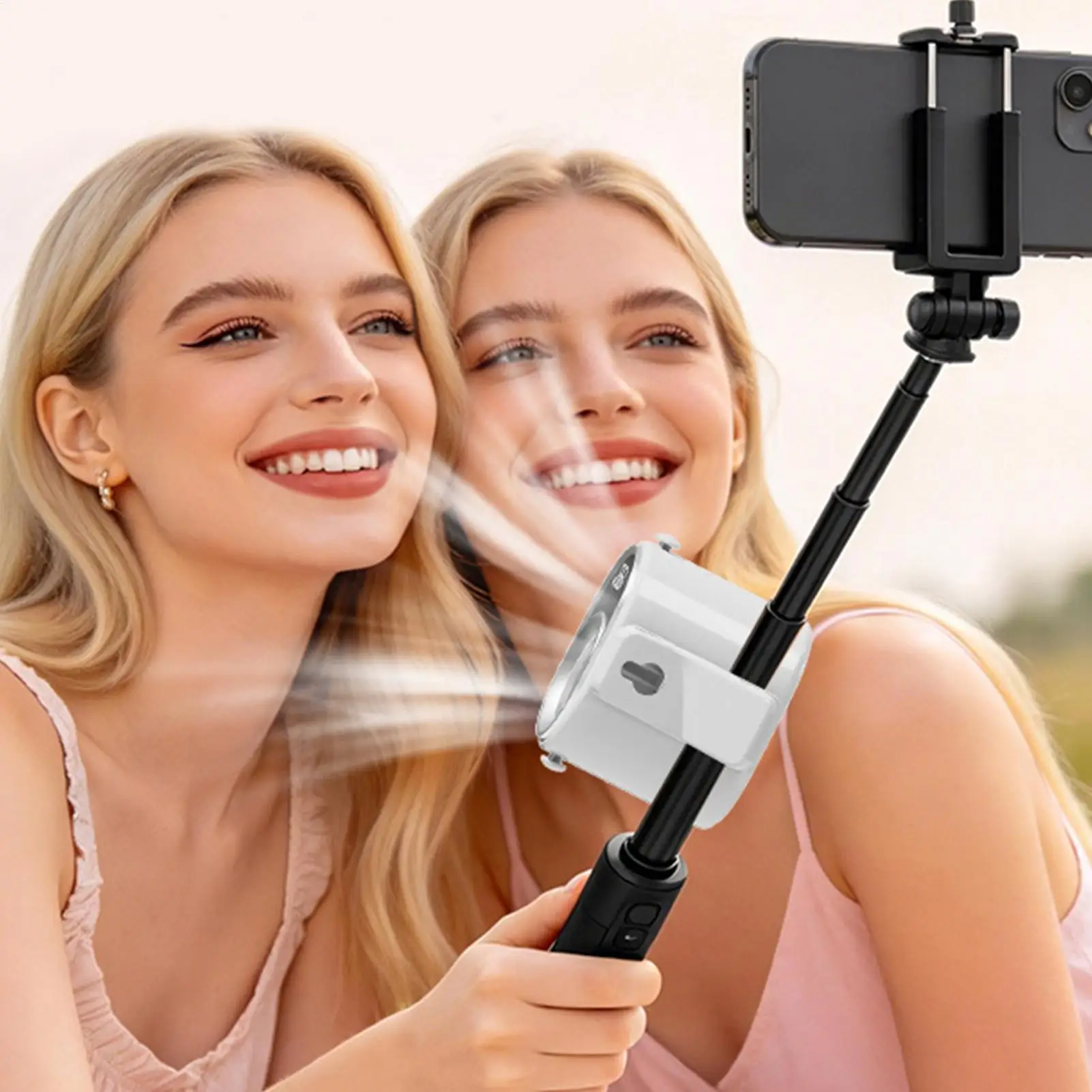 

Портативный вентилятор-прищепка с 4 скоростями, бесшумный, с подсветкой и ремешком для дома, спальни, коляски, кемпинга