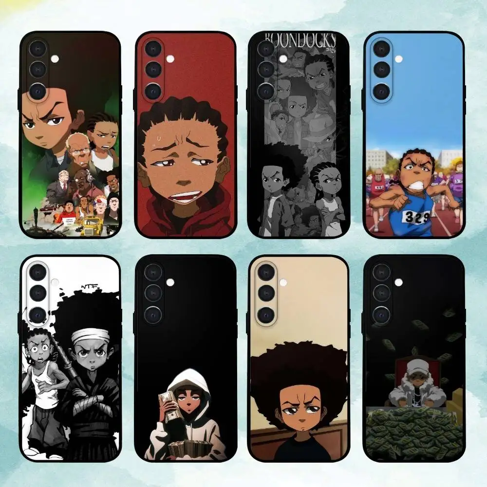 

Cartoon The B-Boondocks Phone Case For Samsung A73,72,71,A52,51,40,41,A22,A32,31,A13, Soft Black Shell