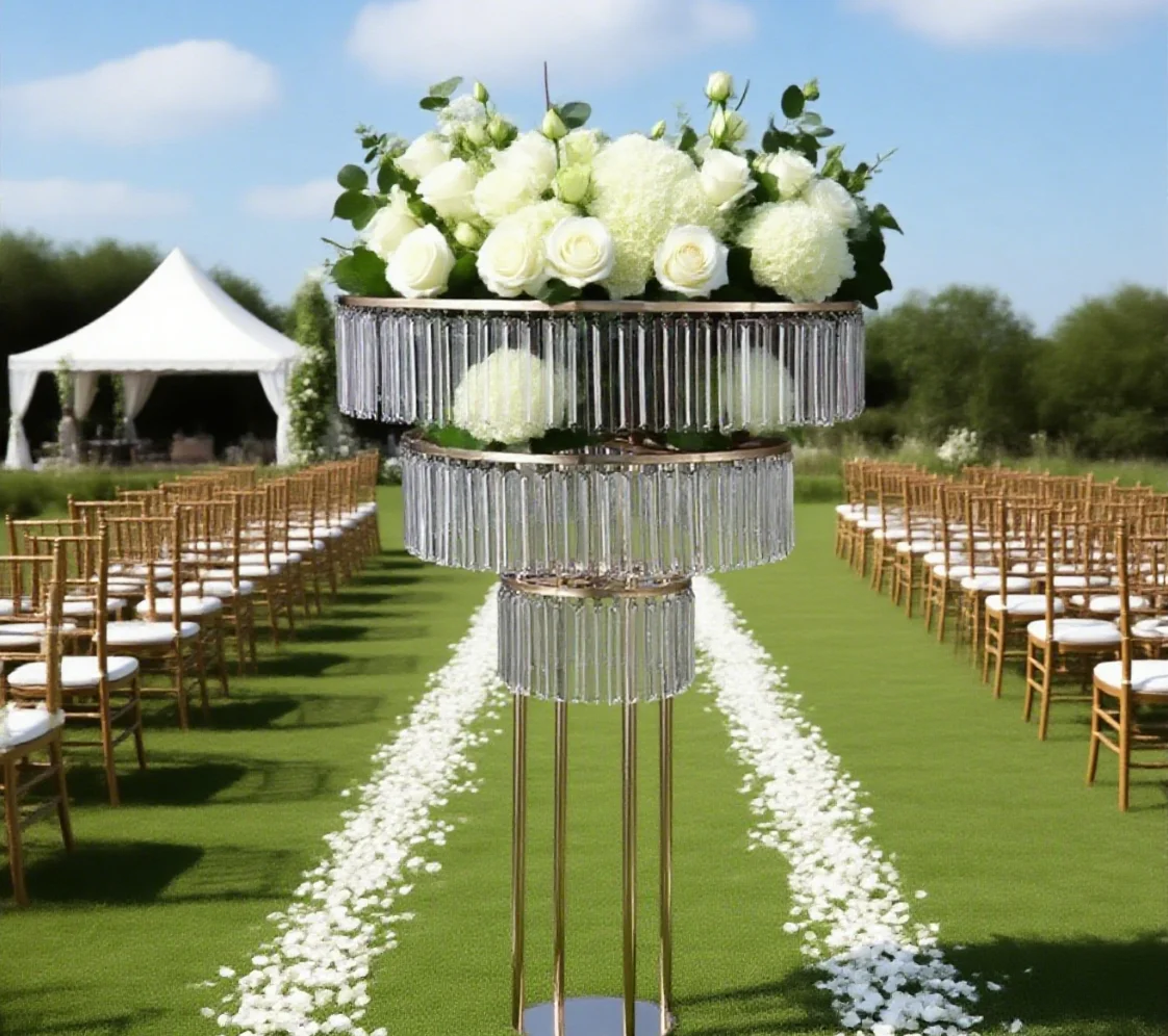 

Золотой, белый, серебряный подсвечник, металлический подсвечник, подставка для цветов, ваза, центральная часть стола, стойка для цветов, дорожный свинцовый свадебный декор