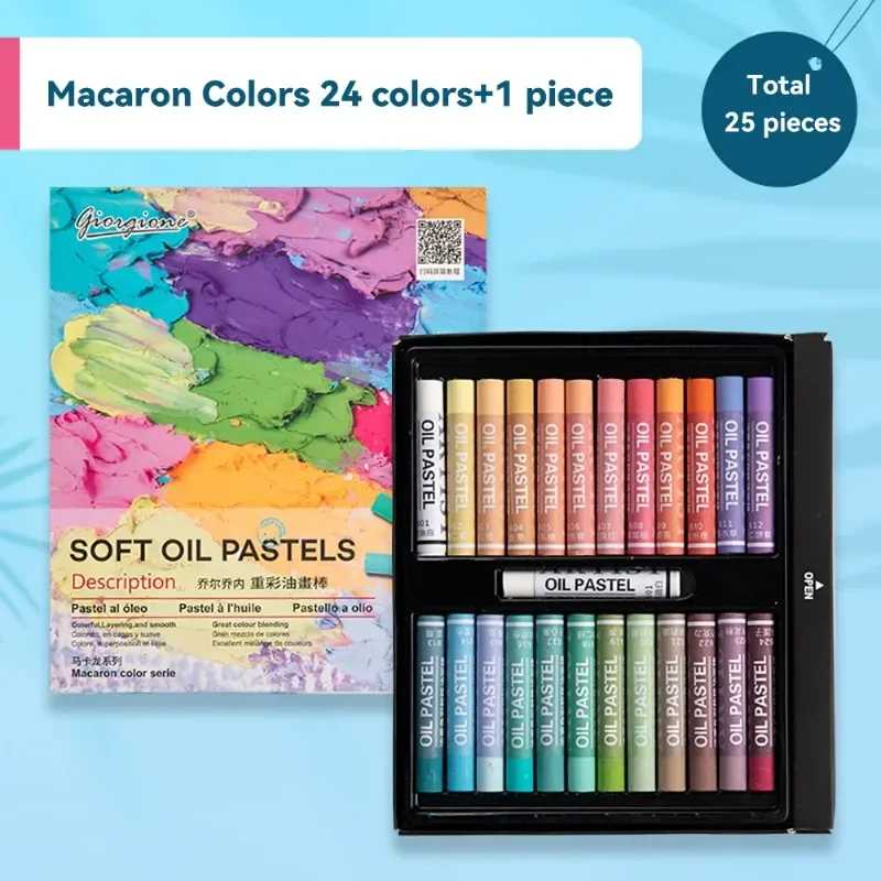 12/25/38/50 Warna Pastel Minyak Set Profesional Lembut Lukisan Krayon Seniman Siswa Pemula Menggambar Seni Grafiti Perlengkapan Sekolah