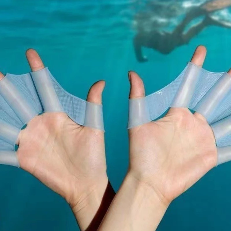 Summer Silicone Swimming Webbed Special Hand Fins Teenagers Adult Paddling Children's Swim Equipment