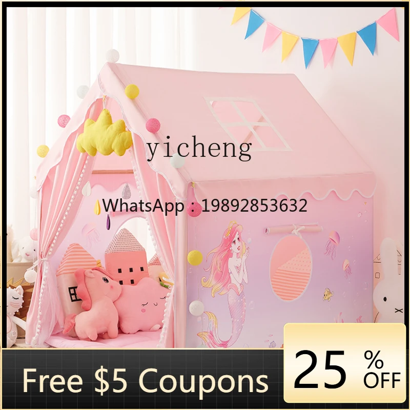 เต็นท์เด็กเล็ก บ้านของเล่นในร่ม ปราสาทเจ้าหญิงสำหรับเด็กผู้หญิง บ้านหลังเล็ก สามารถใช้เป็นที่นอนได้