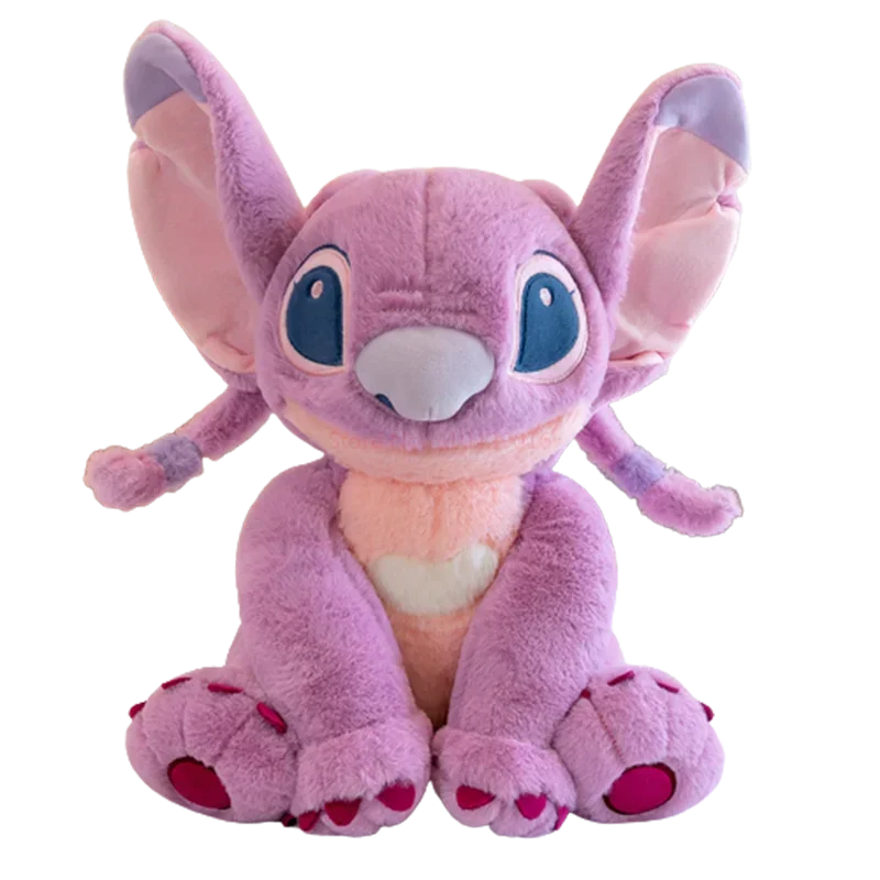 30/60cm Disney Cartoon Kawaii Lilo Stitch Pink Angel Stuffed Plush Toy Cartoon Doll Sleeping Pillow Gift For Children Friends