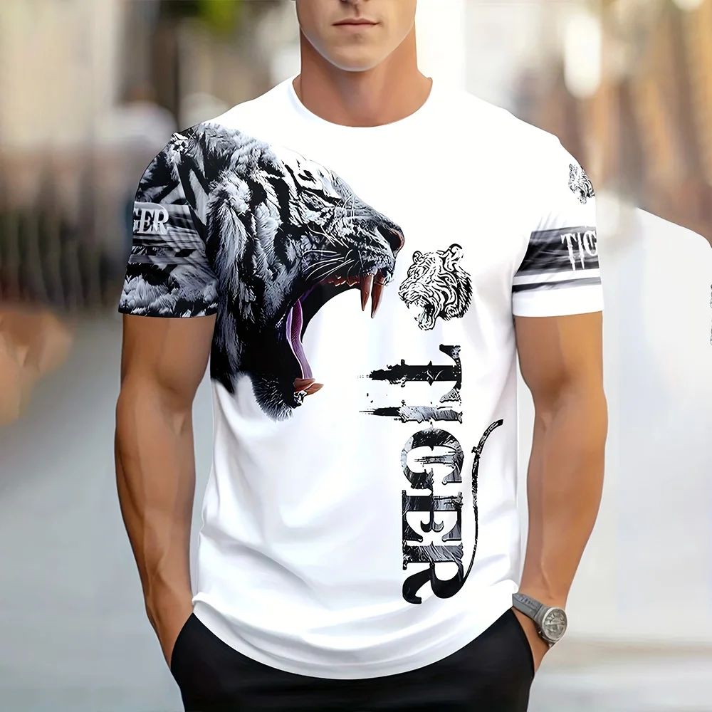 

Outdoor Darc Sport Fashion Printing T-Shirts O-neck Quick Dry Short Sleeve Trend Animal Pattern Clothing Unisex Top Tee Shirt
