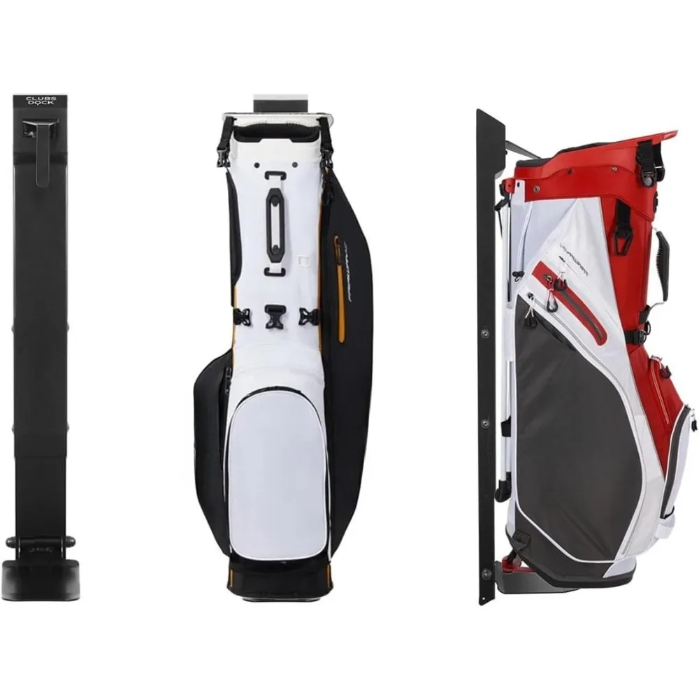 

ClubsDock Wall Mount Golf Bag Stand for Storage, Golf Storage Organizer for Garage, Club Dock for Golfing Bag