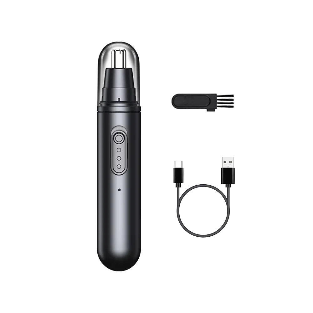 HOMEFISH Heren Elektrische Neushaartrimmer USB Oplaadbaar Pijnloos Neus Oor Wenkbrauw Haarverwijderaar Draagbare Mini Trimmer