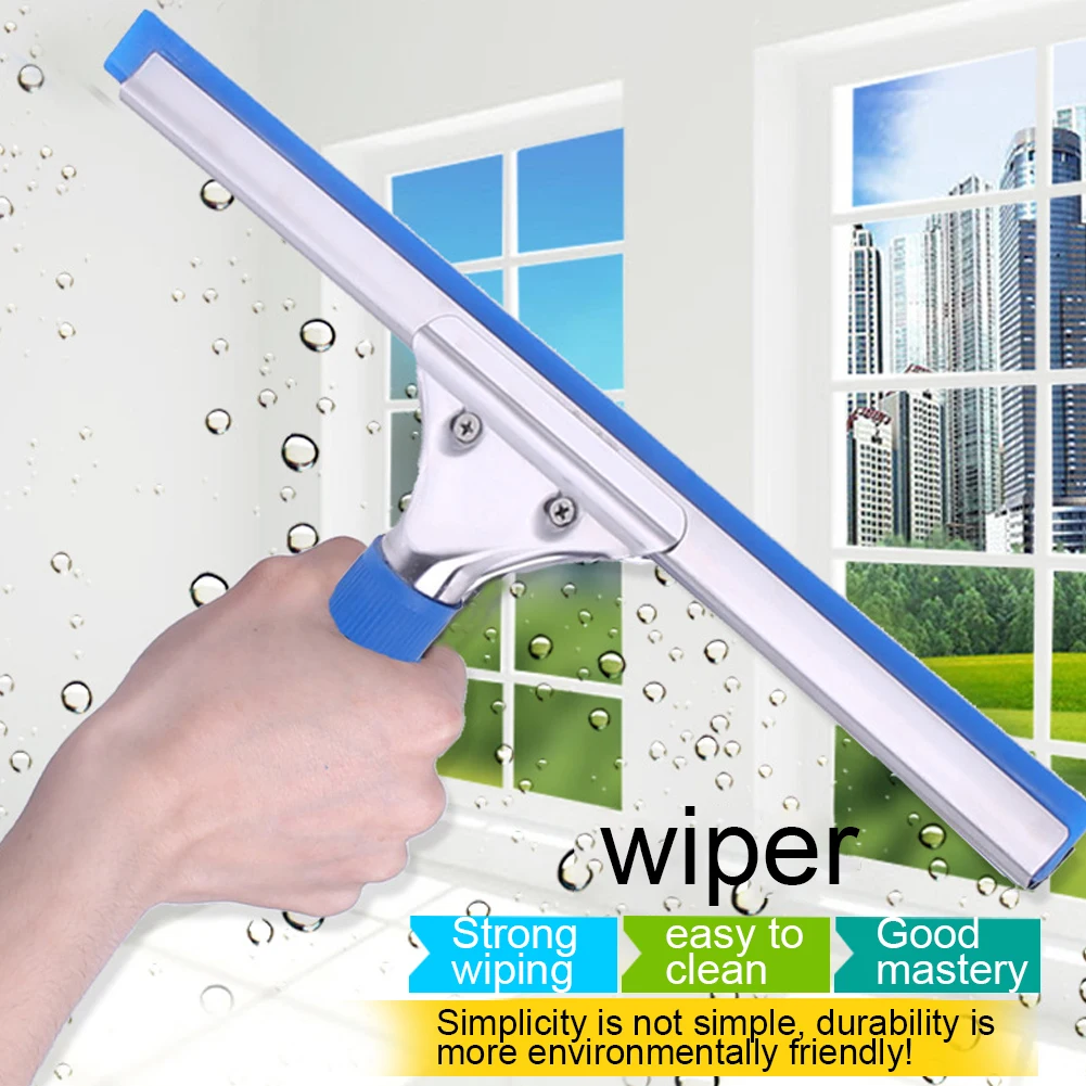 Stainless Steel Bathroom Tiles Windows Glass Wiper With Blade Professional Cleaning Tool Window Squeegee Wiper Non Slip