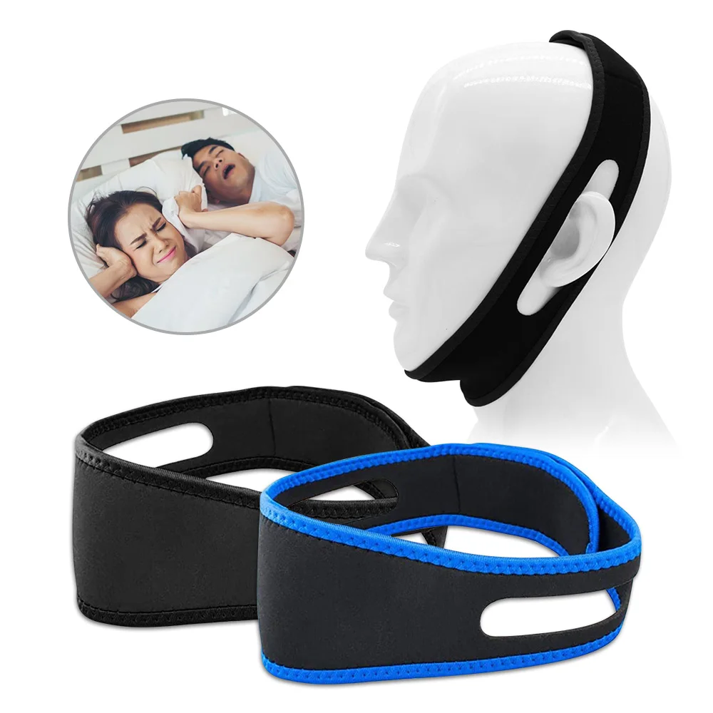 Anti Snore Chin Strap Nylon Elastic Breathable anti-Snoring Chin Belt Mouth Breathing Band Apnea Belt Improve Sleeping Care Tool