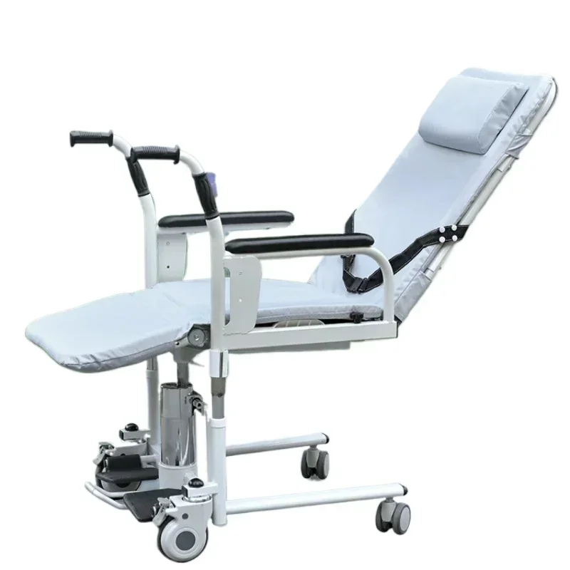 Handicapped transfer machine, paralyzed elderly, hydraulic lifting care transfer device, multifunctional  folding toile