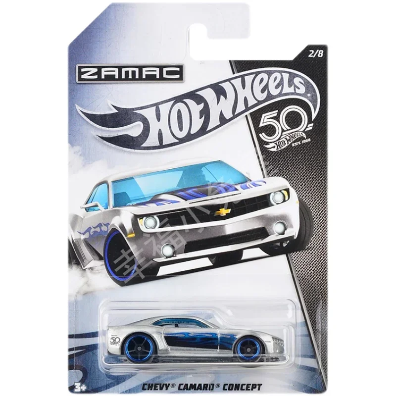 Original Hot Wheels 50th Anniversary ZAMAC Limited Edition Car Diecast 1:64 Collector Metal Car Toys for Boys Kids Children Gift