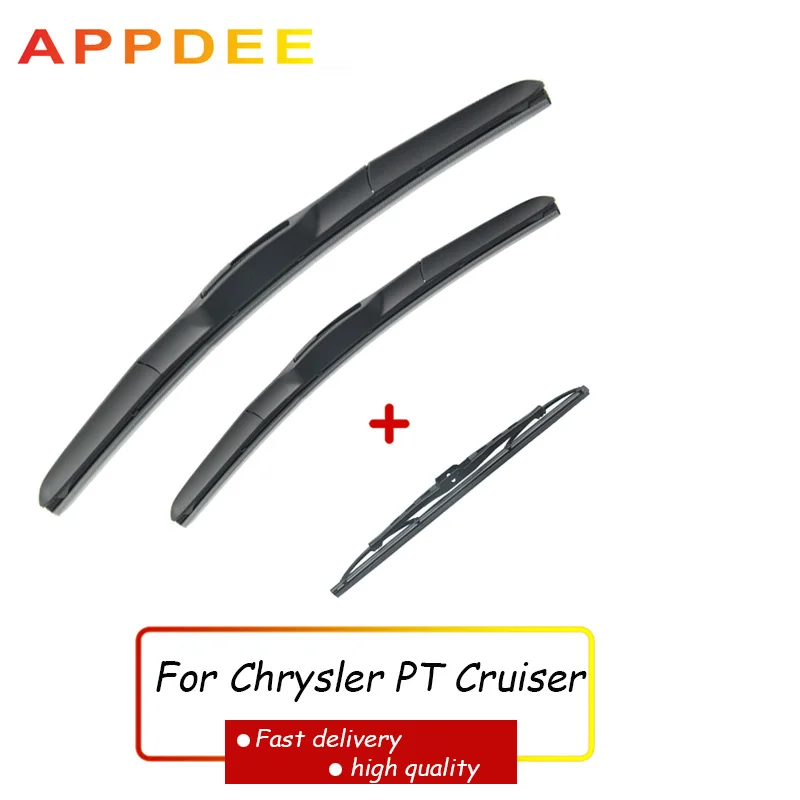 APPDEE Wiper Front + Rear Wiper Blades Set Kit For Chrysler PT Cruiser 2000-2010 Windshield Windscreen Rear Window 21