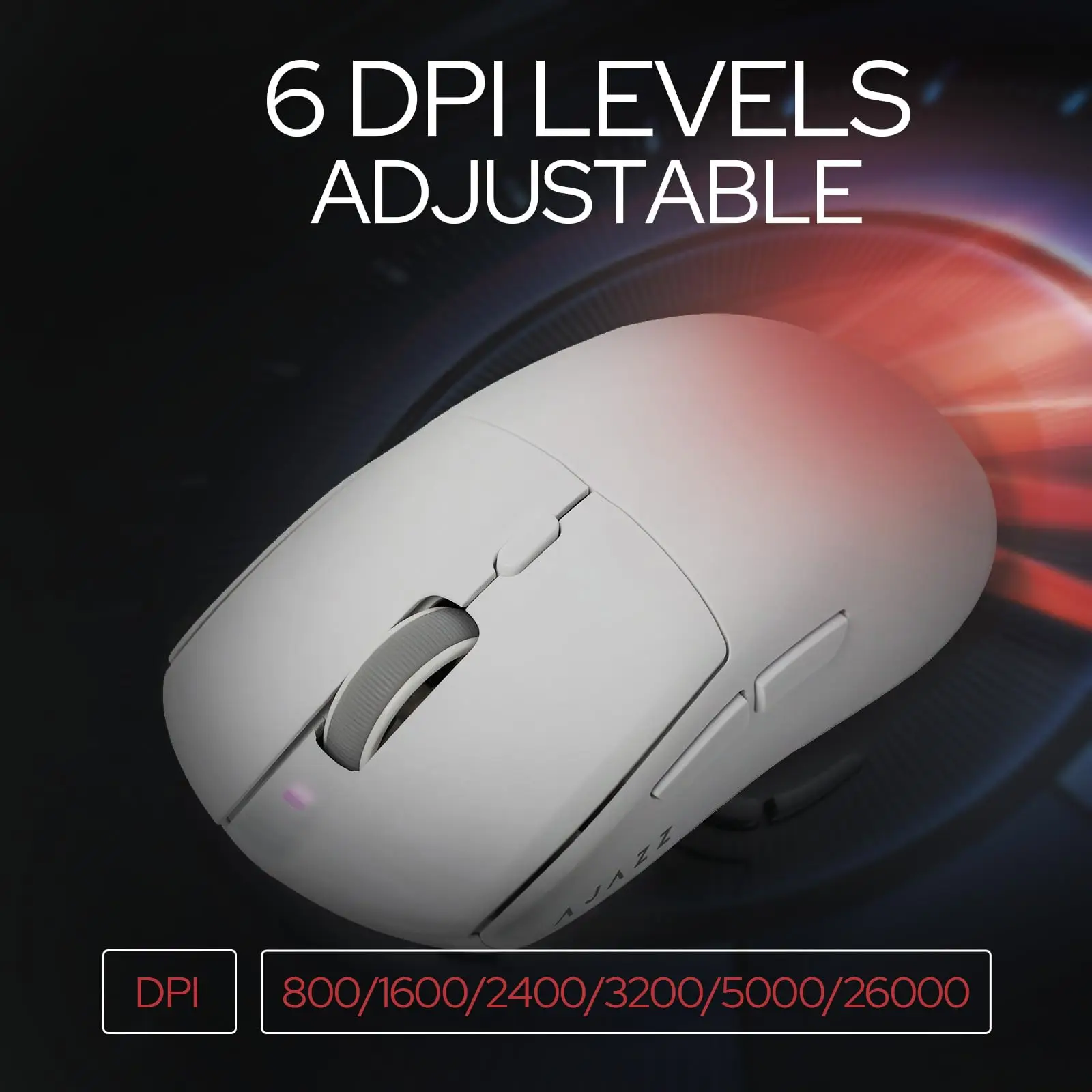 AJAZZ AJ139Pro 2.4G Gaming Mouse 26000 DPI PAW3395 Sensor 2.4G/Wired Dual Mode Connection Ergonomic Design 59g Lightweight Mouse