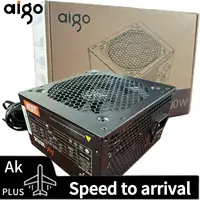 Aigo AK 500W PC PSU unidad de fuente de alimentación negro Gaming silencioso 120mm ventilador rgb 24pin 12V ATX fuente de alimentación de computadora de escritorio para BTC