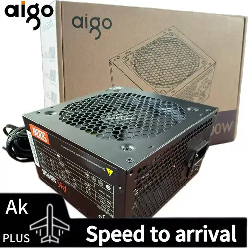 Aigo AK 500W PC PSU unidad de fuente de alimentación negro Gaming silencioso 120mm ventilador rgb 24pin 12V ATX fuente de alimentación de computadora de escritorio para BTC