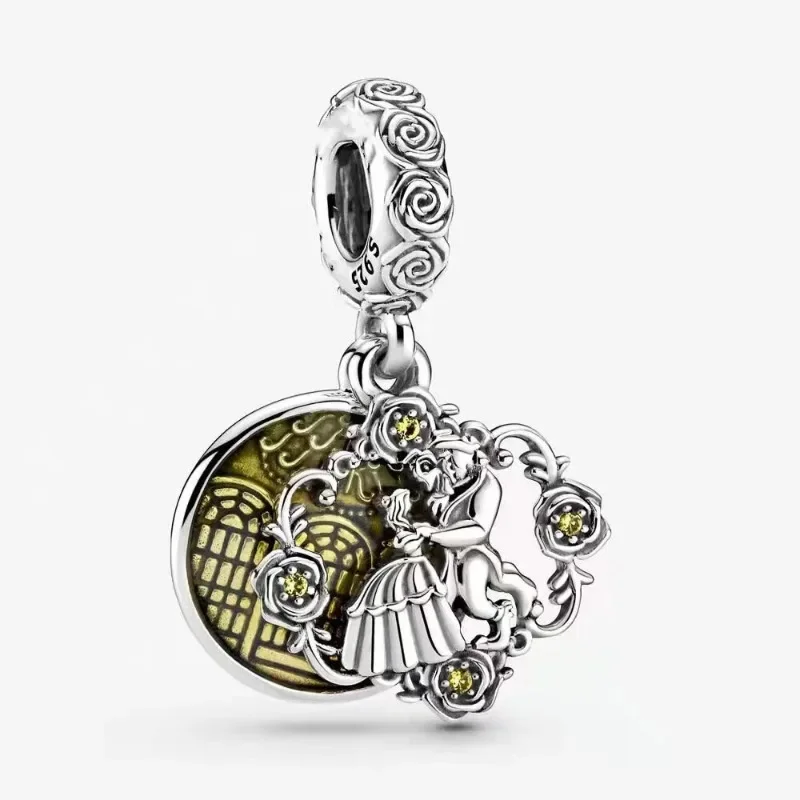 Disney Lion King Beauty with Beast Donald Duck Charms Beads for Original Pandora 925 Sterling Silver Bracelet Necklace Jewelry