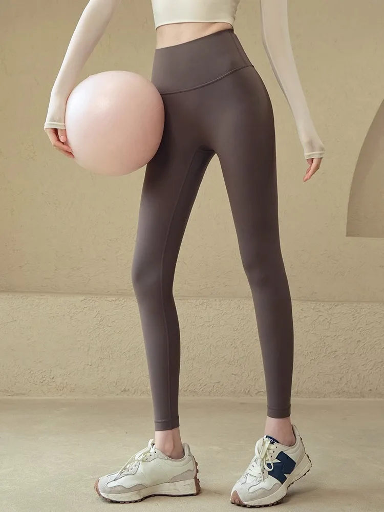 Thickened yoga pants women's high waist and buttocks lifting seamless tight pants professional running training fitness pants