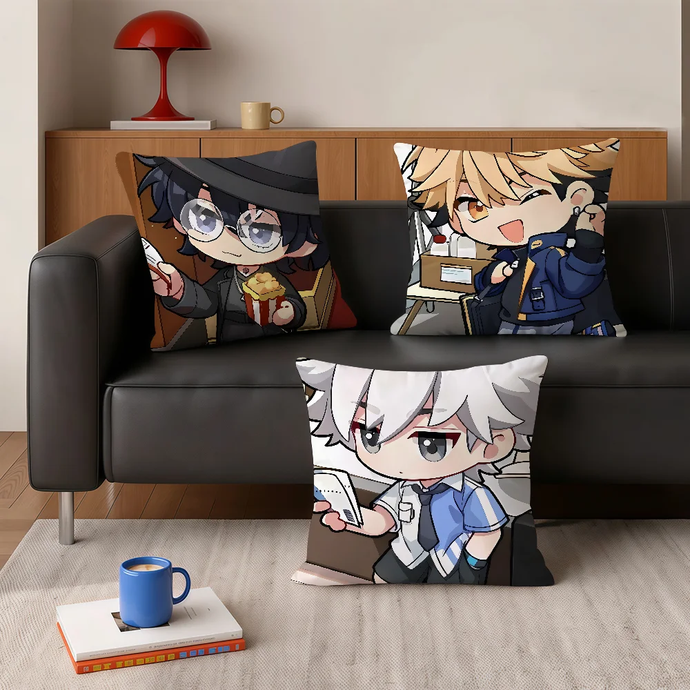Anime L-link Click Cartoon Cute  Pillow Case Square Bedroom Headboard Sofa Living Room Backrest Cushion Nap Pillow