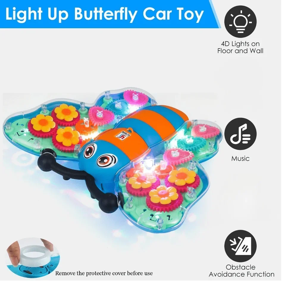 ألعاب تفاعلية للأطفال تضيء ألعاب الفراشة الموسيقية تضيء ألعاب تفاعلية ألعاب سيارات الفراشة الإلكترونية