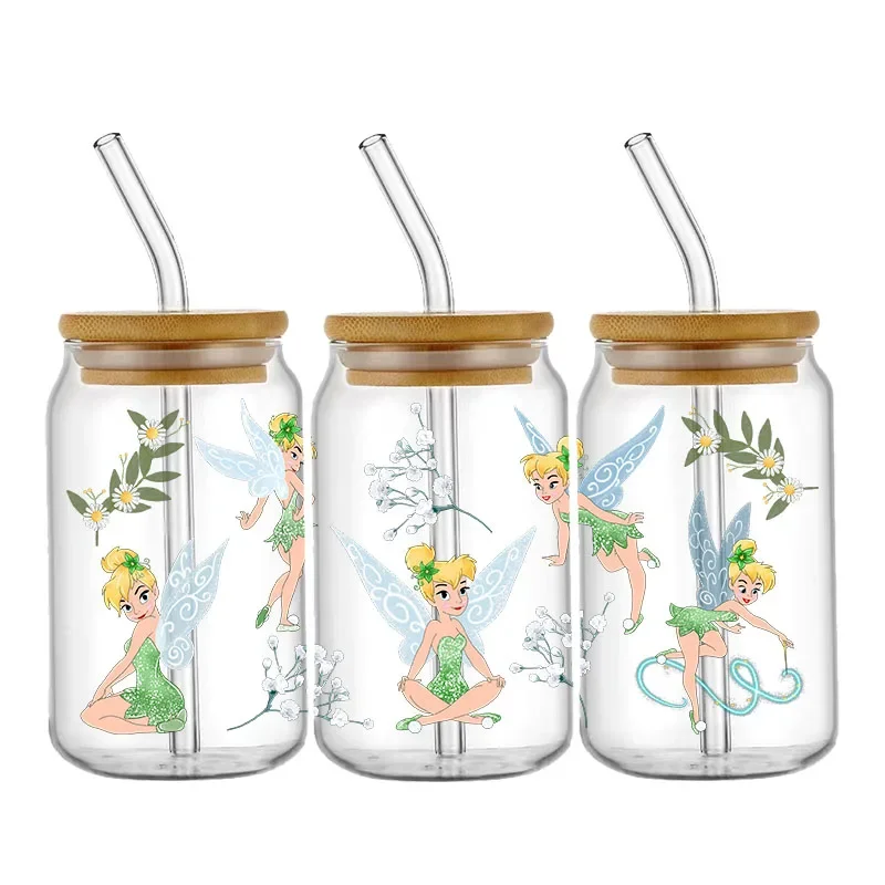 Cartoon HelloKitty UV DTF Transfer Sticker 16oz Cup Wrap For 16oz Libbey Glass Can Bottle Self-adhesive Waterproof Decals