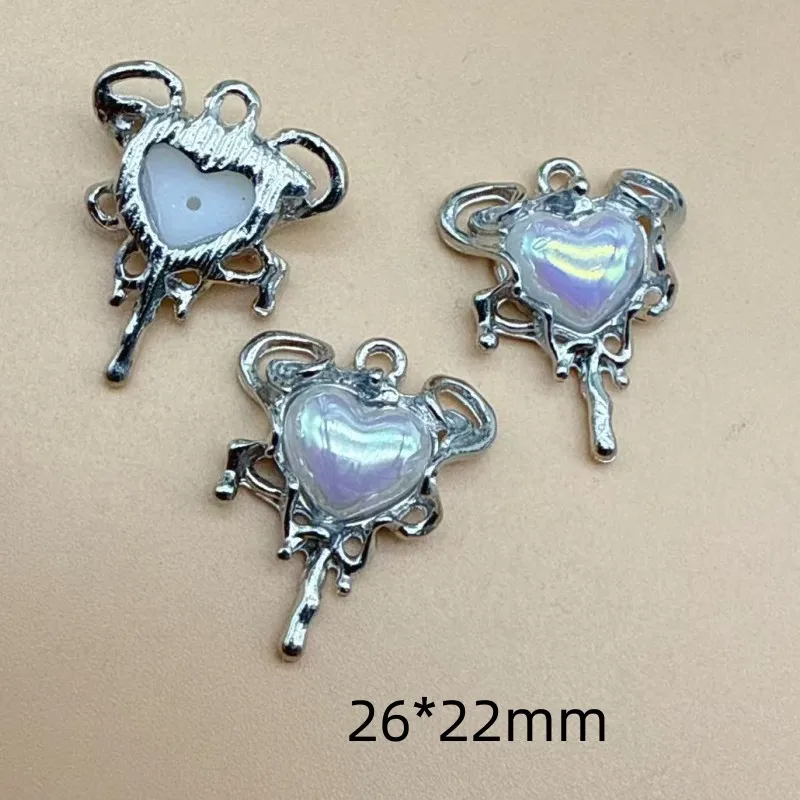 10Pcs Gothic Locked Love Heart Charms Tears Metal Pendants For Necklace Earring DIY Jewelry Making