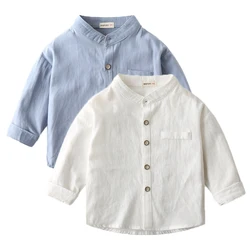 Spring Autumn Kids Baby Boys Cotton Clothes Shirt Toddler Girls Long Sleeve Tee Clothing Children Top Children 2 3 4 5 6 Years