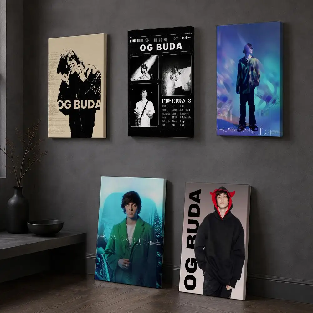 Rapper O-Og Buda Framed Wall Painting Wooden Framed Canvas Poster Wall Art HD Waterproof Print Home Decor