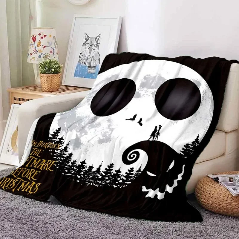 Nightmare Before Christmas พิมพ์ผ้าห่มสําหรับ Home Travel ผ้าห่มนุ่มสบายสําหรับผู้ใหญ่และเด็ก WARM Soft