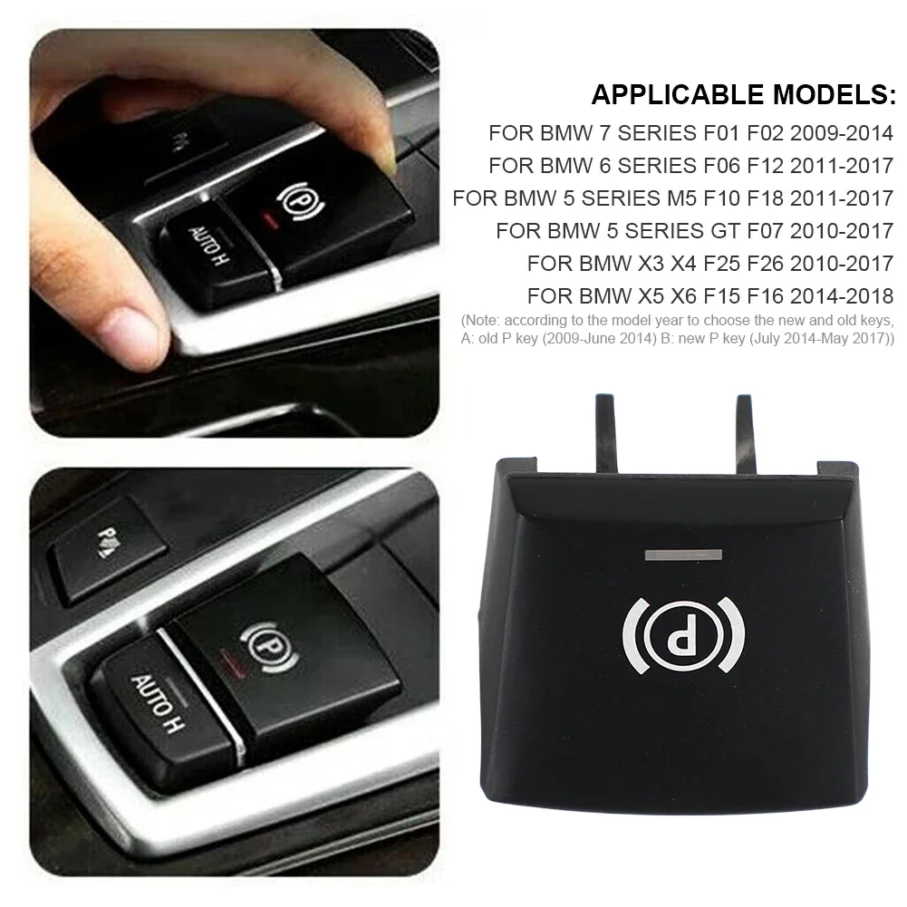 Car Handbrake Parking Brake P Button Switch Cover For BMW 5 Series M5 F10 F18 2011-2017 GT F07 2010-2017 6 Series F06 F12 11-17