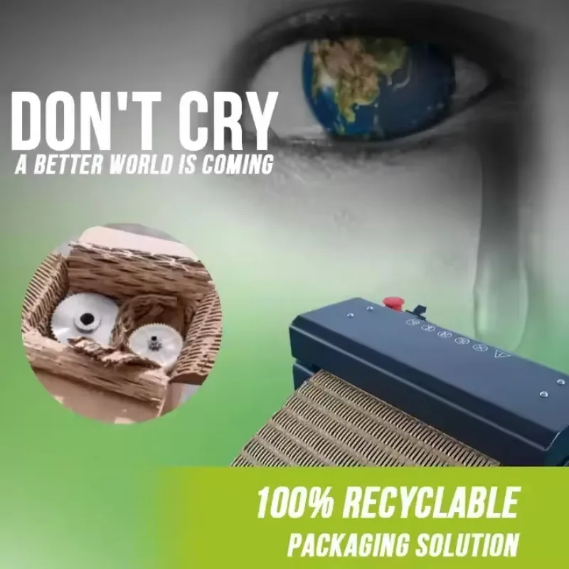 Máquina trituradora de papel de 325mm, ancho de corte resistente, papel de desecho reciclable, caja de cartón, trituradora de cartón