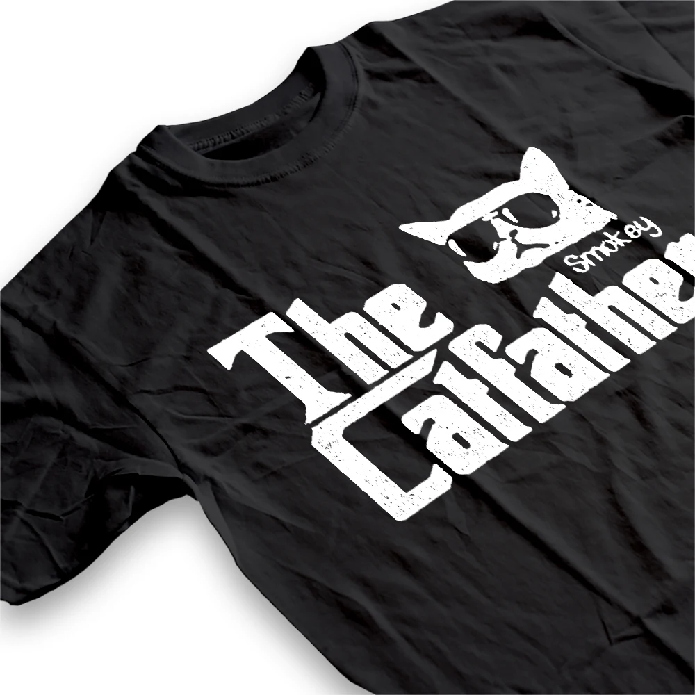 

Coolmind U0129-T2 Exclusive Graphic Cat Print Men T Shirt Casual Funny Cat Print Men Tshirt Cool 100% Cotton Unisex Tee Shirts