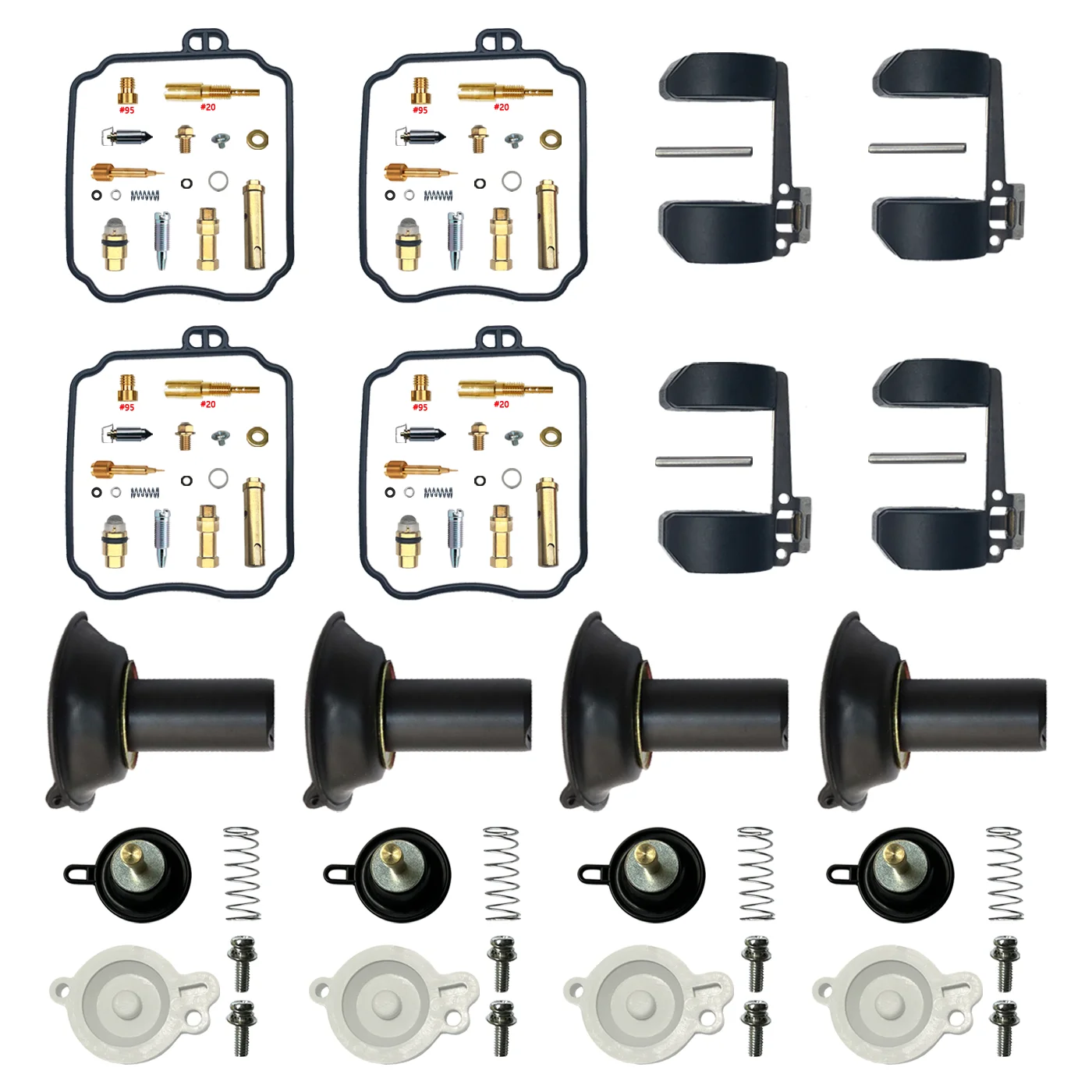 Image of Yamaha ROYALSTAR XVZ1300A XVZ13A 1996–2000 Vergaser-Umbausatz Teile 4WY/4NL/4NK/4YP