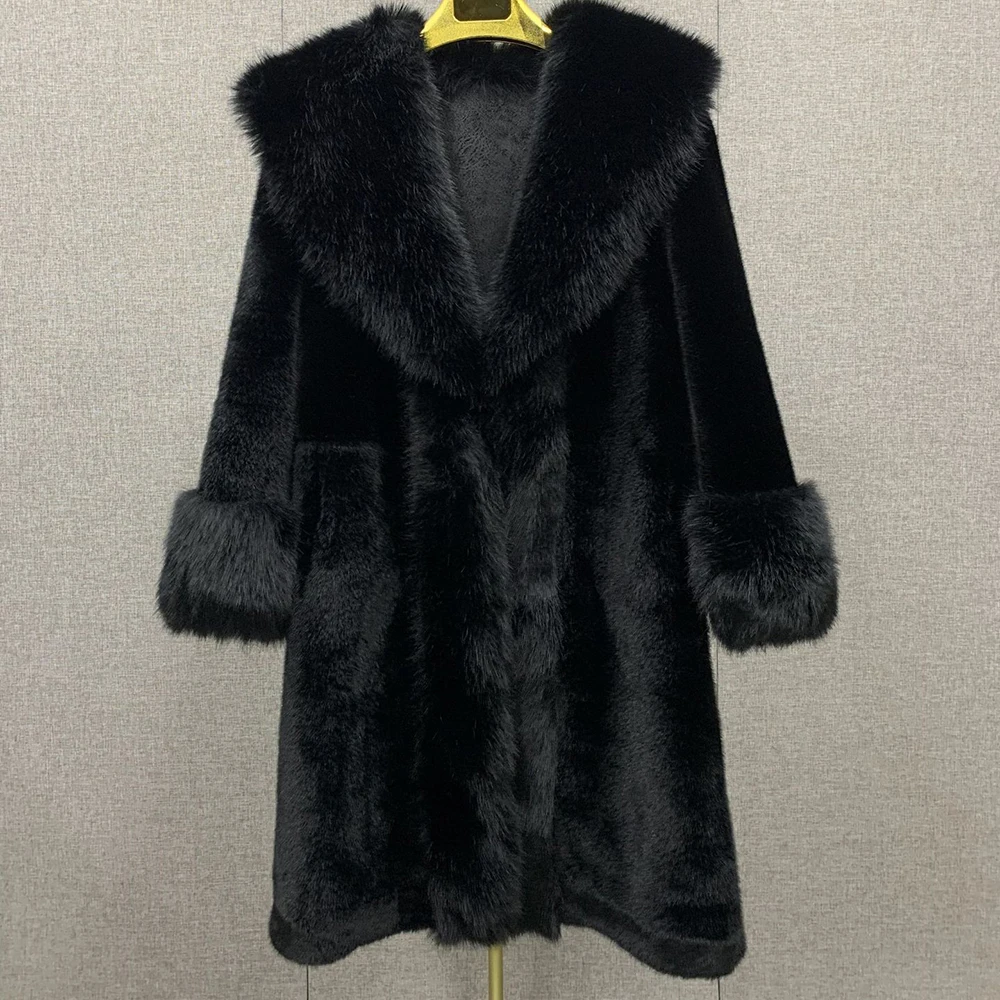 Female Fluffy Plush Outwear 2023 Faux Fur Coat Autumn Winter Jacket Coats for Women Fashion Black Fur Overcoats