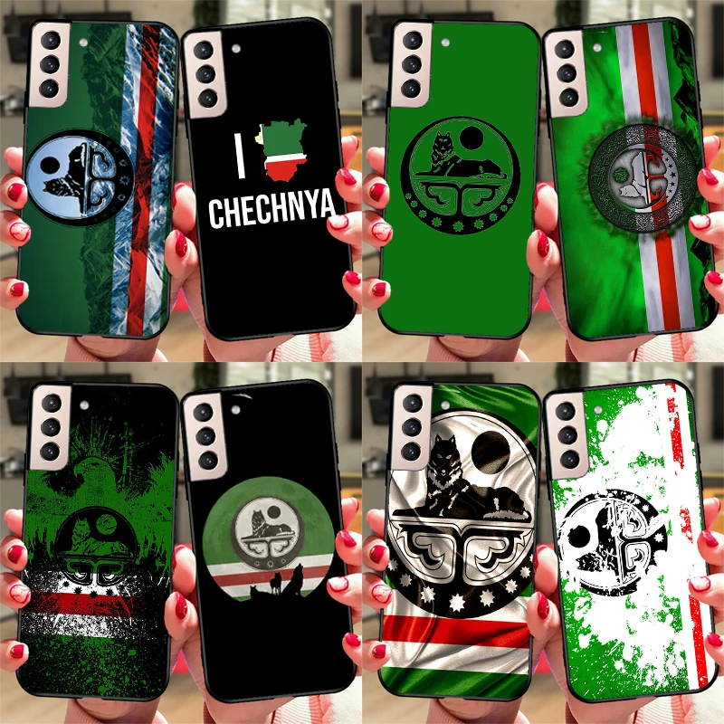 Chechnya Wolf Chechen Flag Case For Samsung Galaxy S23 Ultra Note 20 10 S9 S10 Plus S20 S21 FE S22 Ultra Phone Cover