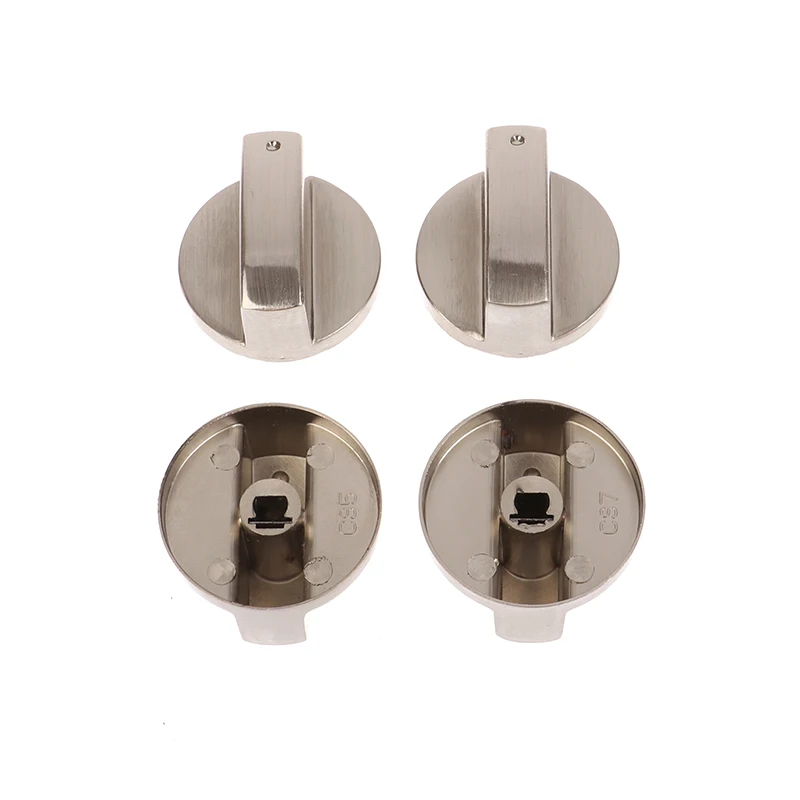 2PCS 6/8MM Gas Cooker Accessories Assembly Button Universal Silver Gas Stove Knobs Cooker Oven Control Switch