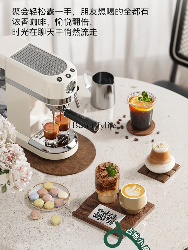 PE3366S upgraded Italian fully semi-automatic coffee machine, small household milk foam machine