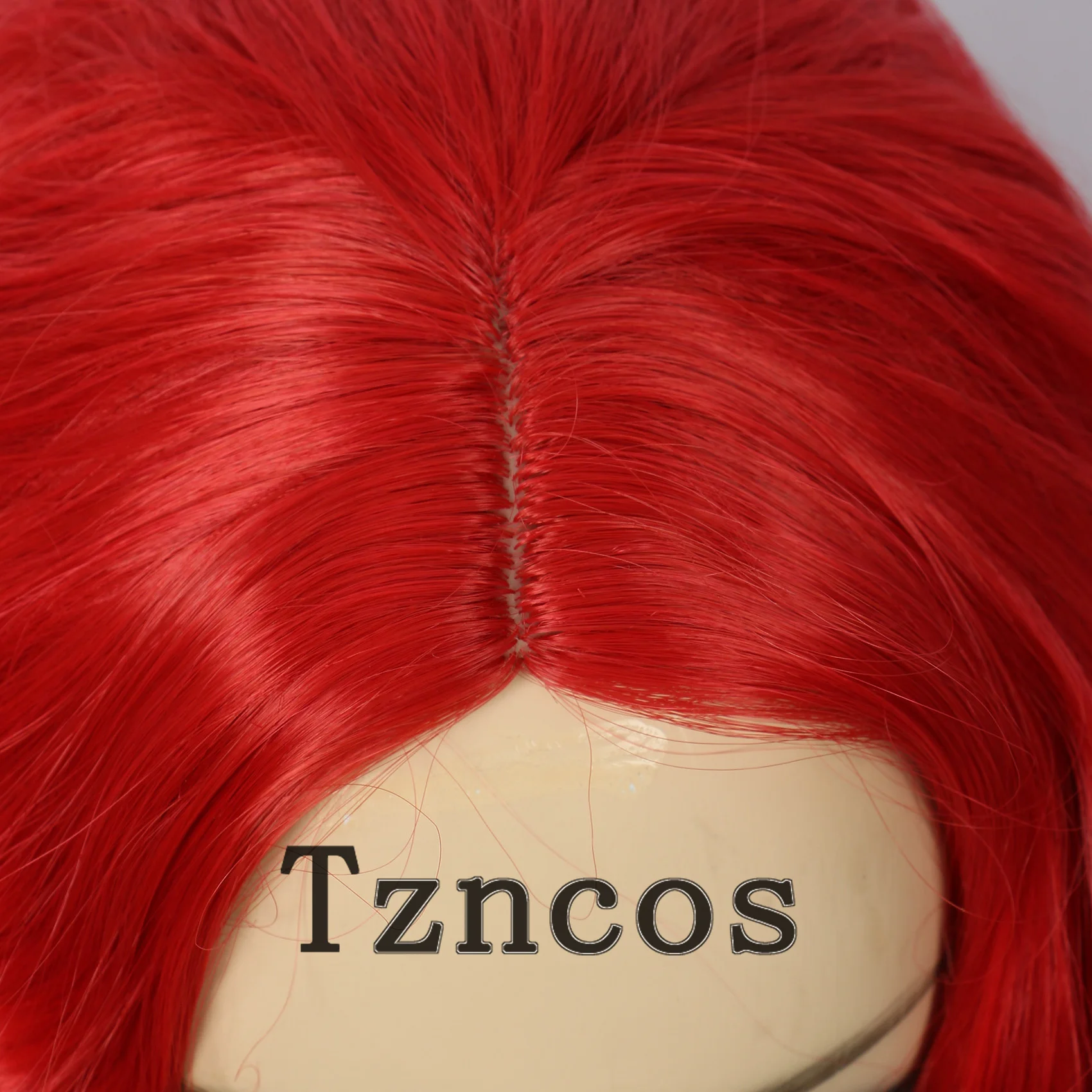 Tzncos Peluca roja ondulada larga Pelucas de disfraz de Halloween para fiesta de mujer