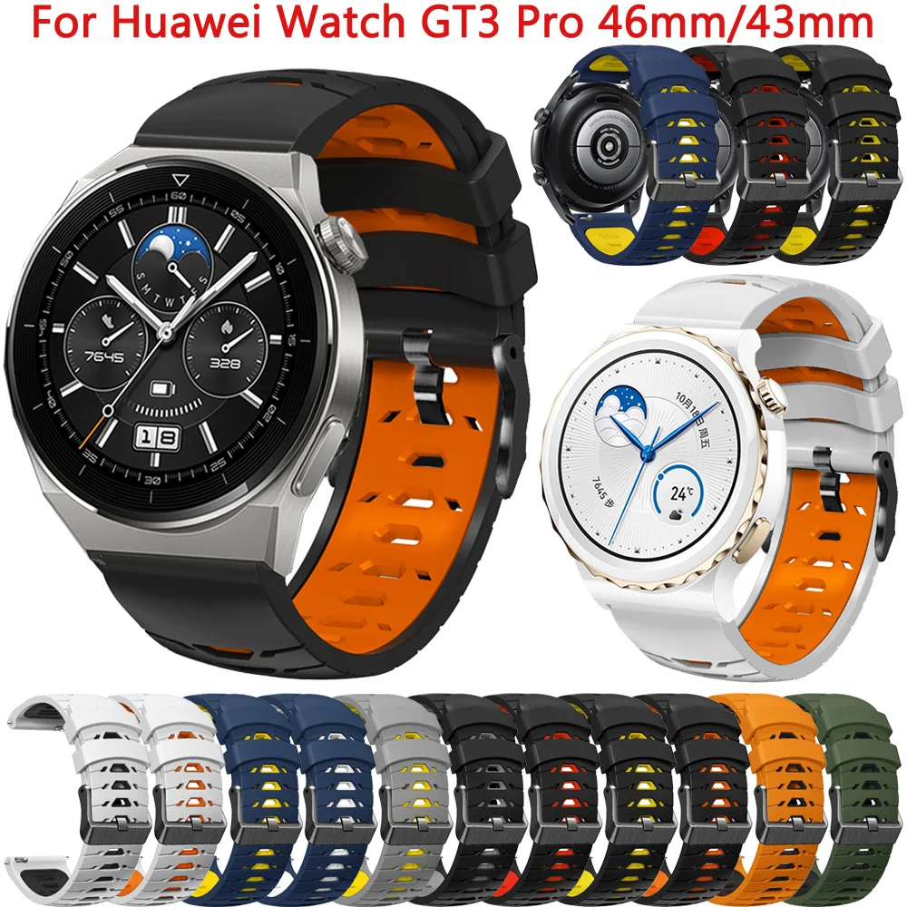 

20mm 22mm Watchband Strap For Huawei Watch GT2 GT3 46mm 42mm Gt2 pro Smart Watch Silicone Band GT 2 3 Pro Runner Correa Bracelet