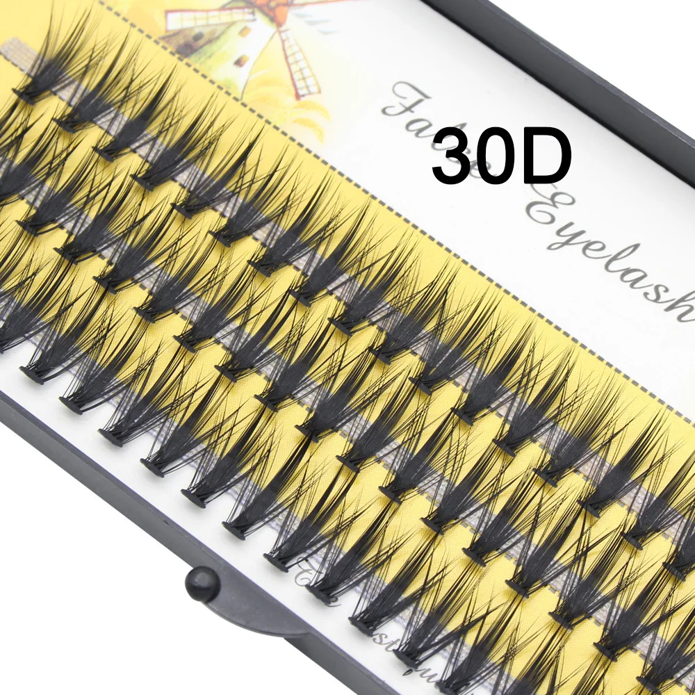 Moonlily Supper 10D/20D/30D Lashes Cluster Eyelash Extension Natural Black 3D Volume Effect Faux Bunche Individual Makeup Cilias