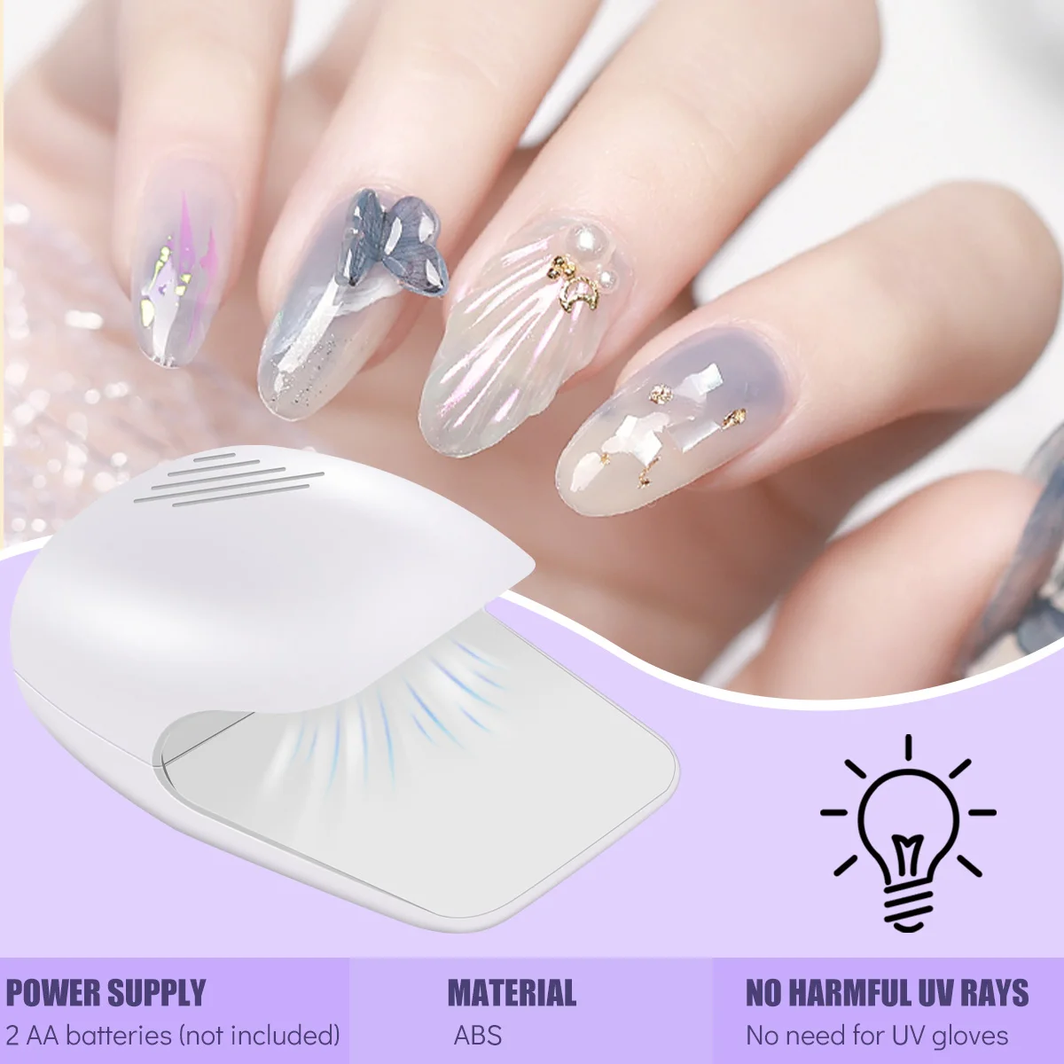 مجفف الأظافر هلام طلاء الأظافر علاج LED الأشعة فوق البنفسجية ضوء المهنية هلام البولندية تجفيف مصابيح الاستشعار مانيكير صالون أداة التجفيف السريع مسمار #6