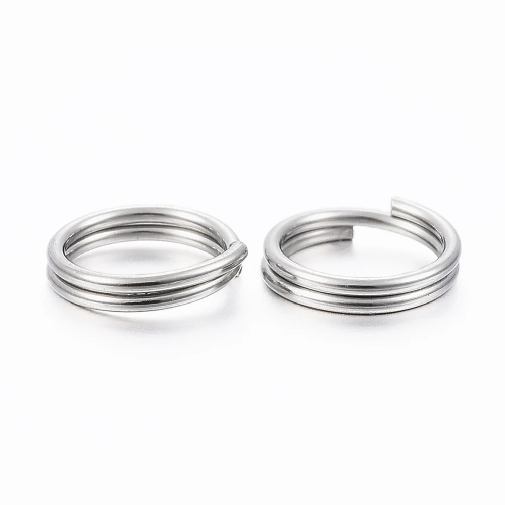 Resistant 304 Stainless Steel Split Rings Double Loops Jump Rings Stainless Steel Color 5x1mm 4mm inner diameter