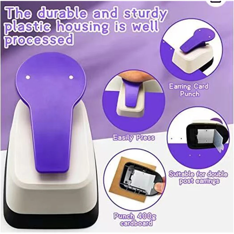 Earring Hole Puncher Earring Card Punch for Double Post Punch Craft Lever Punch Handmade Paper Punch 0.99 Inch Hole