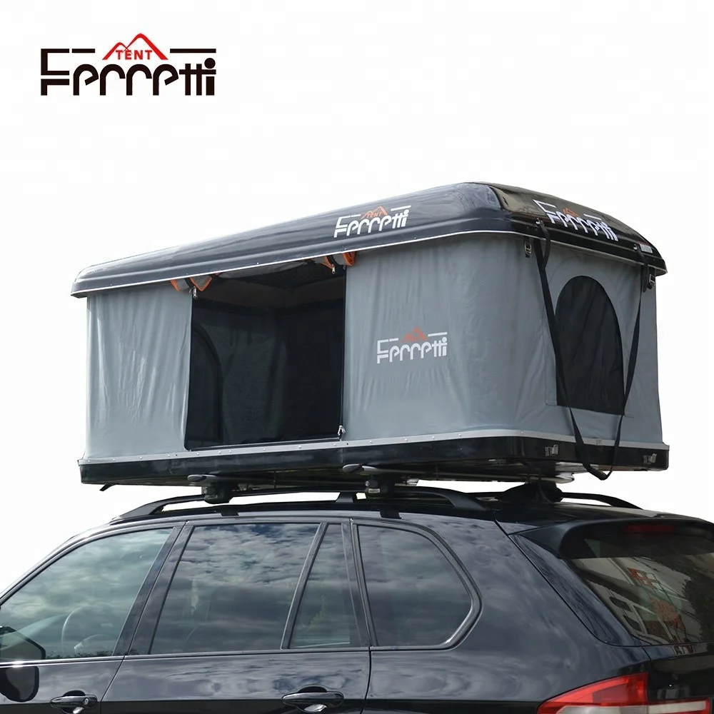 Overland Hard Shell Roof Tent for Vehicle Camping SUV 4x4 Rooftop Tent with Awning Ripstop Fabric