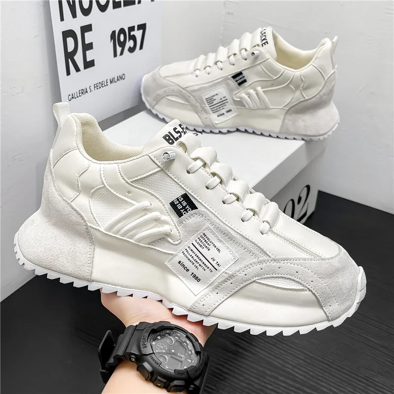 Rubber Thick Sole Breathable Mesh Surface Anti Slip Wear Resistant Mens Height Increasing Shoes Increasing Height by6 Centimeter