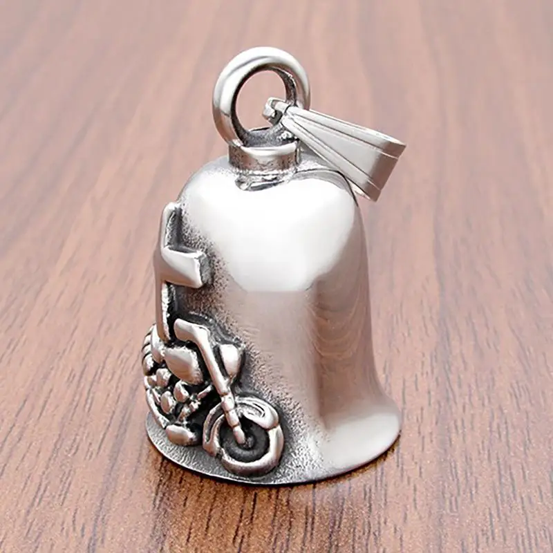 Motorcycle Vintage Cross Bells Riding Amulet Lucky Bells Pendant Guardian Bells Vintage Cross Guardian Bell Ride Safe Keychain