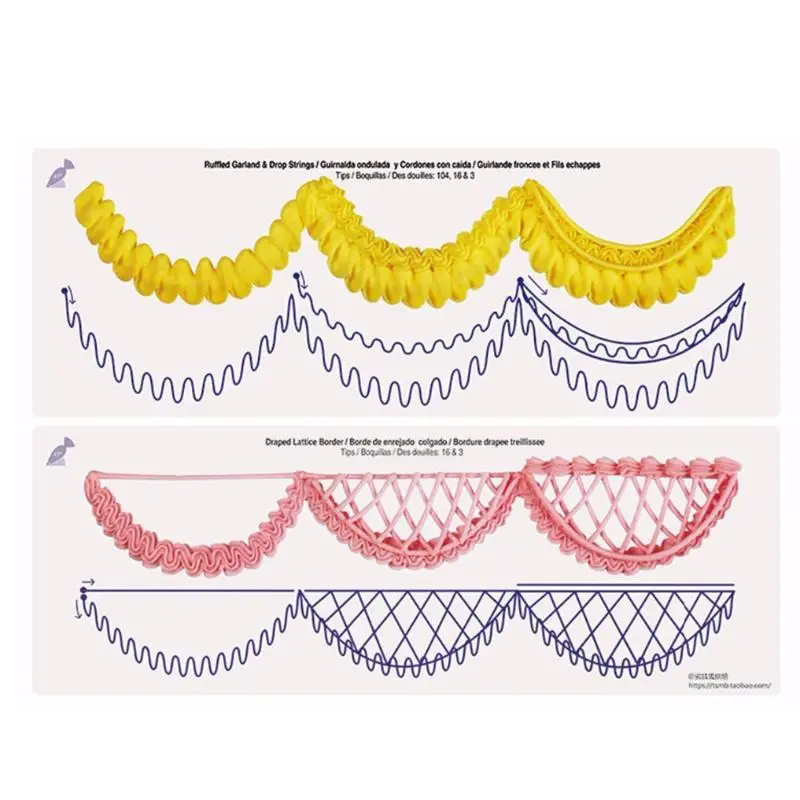 23 Sheets Cake Decorating Practice Board Different Patterns Cream Icing Drawing Paper For Beginners
