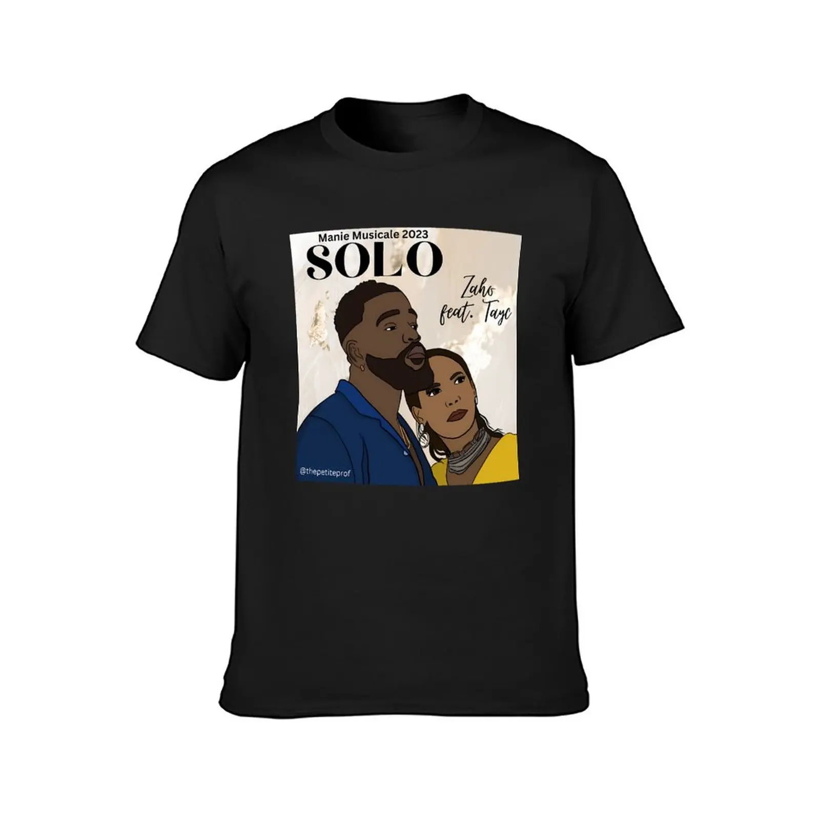 Solo - Zaho feat. Tayc T-Shirt Short sleeve tee oversized summer clothes Men's t shirts