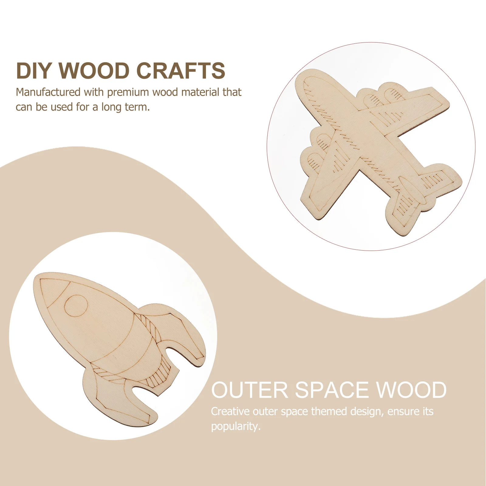 

27pcs Alien Wooden Crafts Unpainted Outer Diy Wood Cutouts Home Decor Creative Family Painting Kit Wood Ornaments